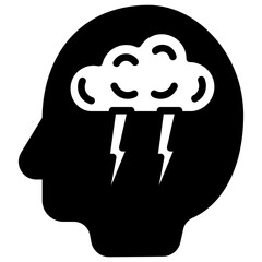 Brainstorm Icon Mini Illustration Icon. Use For Modern Concept, Print, Ui, Ux Kit, Web And App Development. Vector Related To Office, Education, Examination And More
