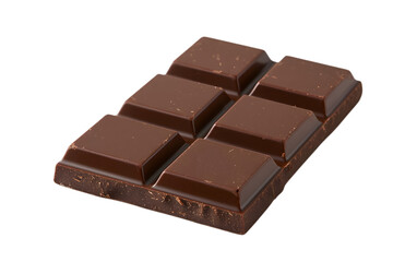 Fototapeta premium Delicious milk chocolate bar with easy break segments for snacking transparent background