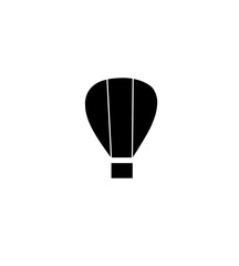 illustration of black and white hot air balloon icon design 