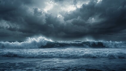 Obraz premium storm over the sea