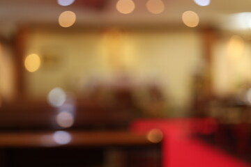 Church interior blur abstract background