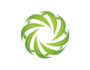 Circular design of stylized leaves