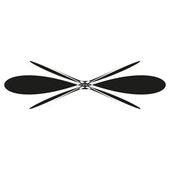 Knot icon. Bow symbol. Black outline. Vector illustration.