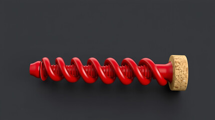 3D illustration of a corkscrew shape