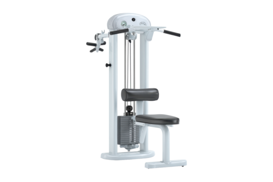 Seated Lat Pulldown Machine on Transparent Background