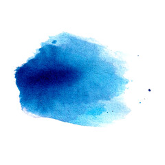 Fototapeta na wymiar blue watercolor brushes stain element