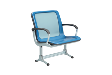 Blue Priority Seat Chair on Transparent Background