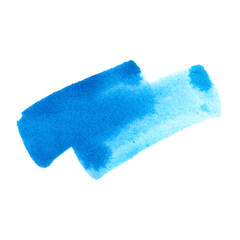 blue watercolor brush stroke element