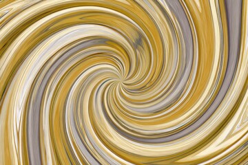 Abstract swirling vortex of gold and grey hues