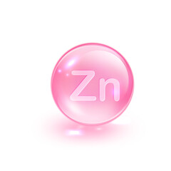 Glossy Zinc Icon – Mineral Supplement Symbol for Immunity and Health