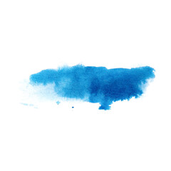 abstract blue watercolor paint element