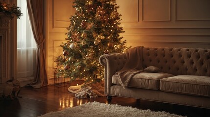 christmas tree in living room