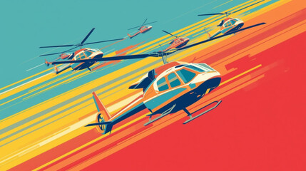 helicopter flying in the sky