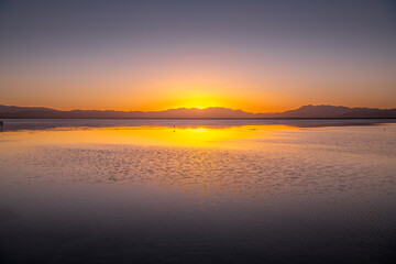 Chaka Salt Lake, the Salt Lake like a mirror, it's also called sky mirror, copy space for text