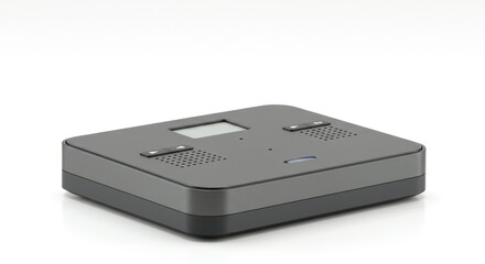 Modern Gray Electronic Device with Display and Buttons