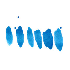 blue brush watercolor stroke element
