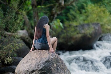 Tranquil Moments in Nature: Exploring Streams and Waterfalls in Forest