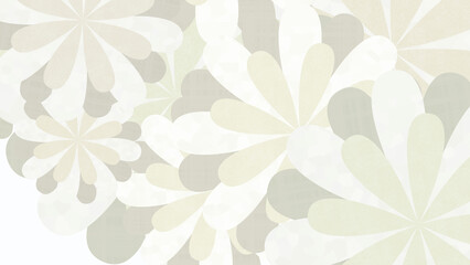 可愛らしい白い花が並ぶシンプルで爽やかな壁紙イラスト