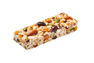 Protein Nut and Seed Snack Bar on Transparent Background
