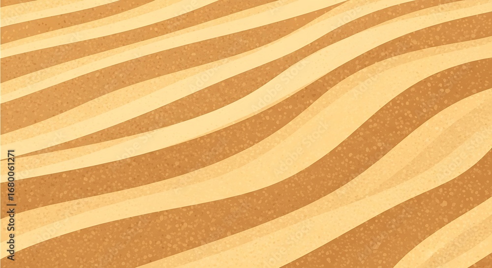 Poster abstract wavy pattern with alternating light and dark brown lines