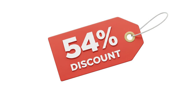 54 Discount Price Tag Isolated.