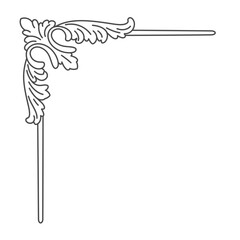 Elegant Black And White Floral Corner Design Element