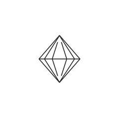 Geometric Diamond Line Art Illustration
