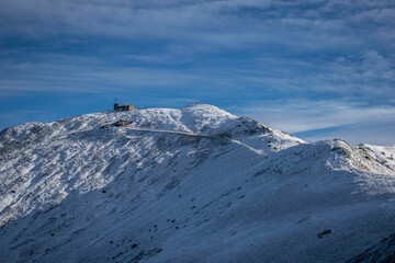 the cable car station on Kasprowy Wierch in winter