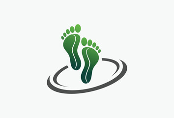 Footprint vector icon logo design element