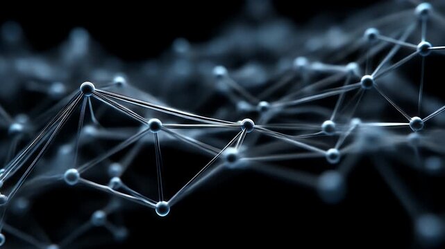 Abstract network of interconnected spheres