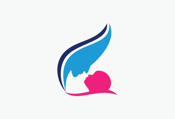 Abstract Mom and Bay Care Logo Design