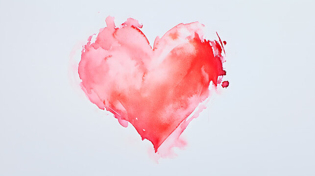Heart-shaped watercolor diffusion