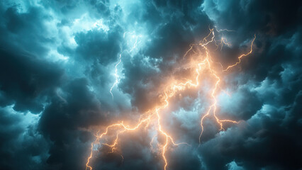lightning thunder cloud explosion background, sky 