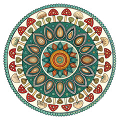 Mushroom mandala design