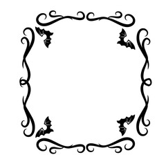 halloween bat square frame
