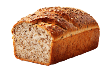 Multigrain Seeded Bread Loaf on Transparent Background