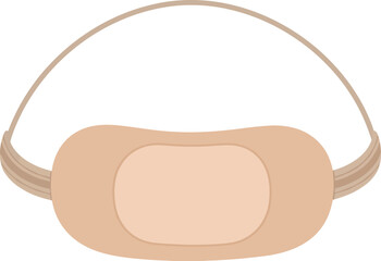 Beige Eye Patch with Adjustable Strap
