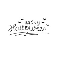 happy Halloween handdrawn