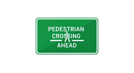 Pedestrian Crossing Ahead Road Sign 1.