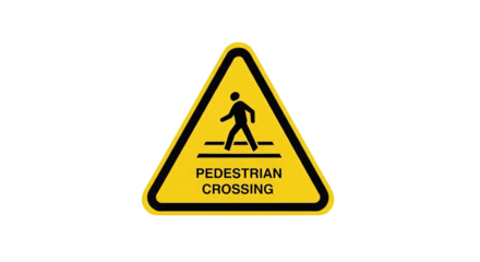 Pedestrian Crossing Sign on White 4.