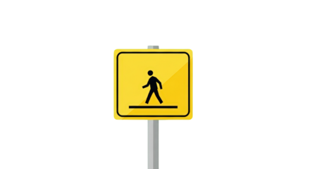 Pedestrian Crossing Sign on White 5.
