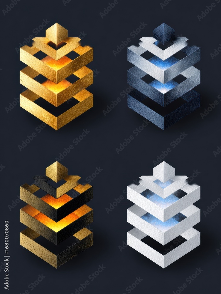 Poster abstract geometric shapes with contrasting colors and textures on a dark background in a modern desi