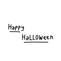 happy Halloween handdrawn