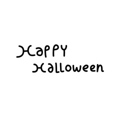 happy Halloween handdrawn
