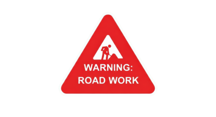 Road Work Ahead Warning Sign 1.
