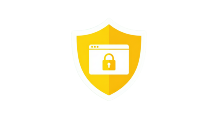 Secure Website Protection with Shield Icon.