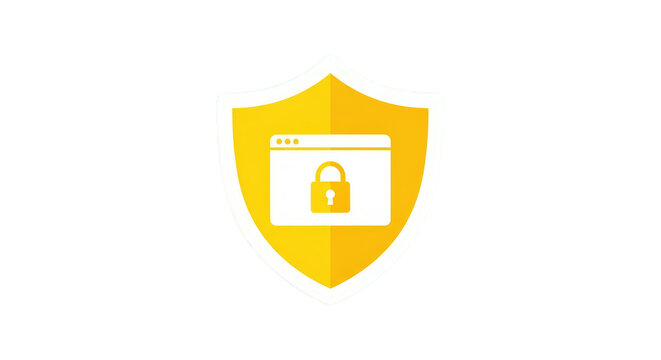 Secure Website Protection with Shield Icon.