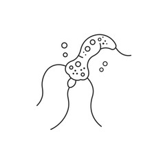 Microscopic Organism Line Drawing Illustration