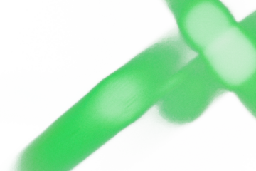 Grainy multicolor gradient shape cutout on transparent background, green vibrant color noisy gradient overlay effect realistic cutout, grunge texture effect