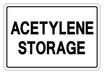 Fototapeta premium Acetylene Storage Symbol Sign ,Vector Illustration, Isolate On White Background Label.EPS10
